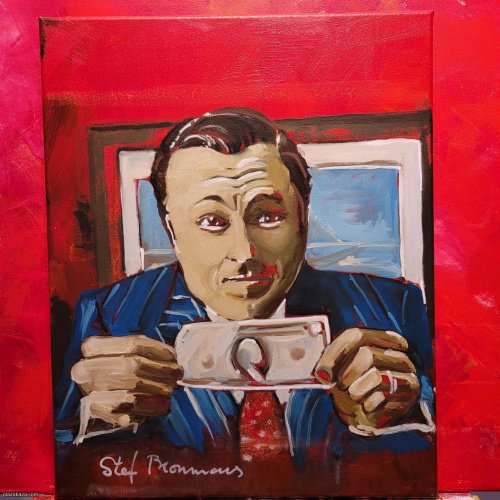"Wolfie" ( olieverf op katoenen doek 40 x 50 cm)
