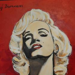 Original Acryl Painting Golden Dress on canvas 60 x 80 cm