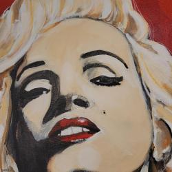 Original Acryl Painting Golden Dress on canvas 60 x 80 cm