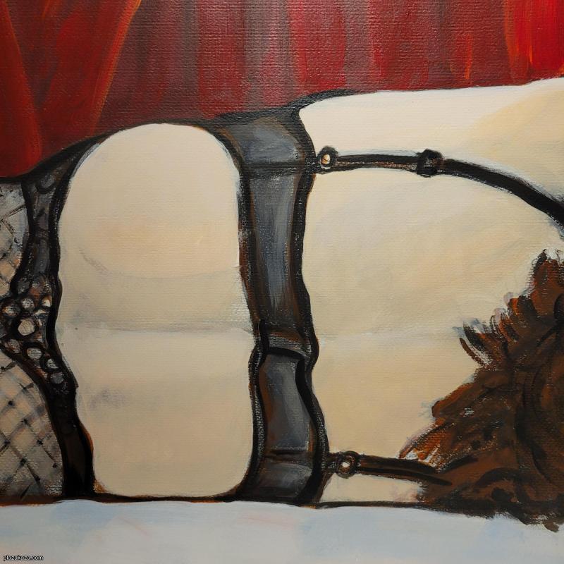 Acryl painting This is not Victoria's Secret  on Paper 70 x 100 cm, No frame