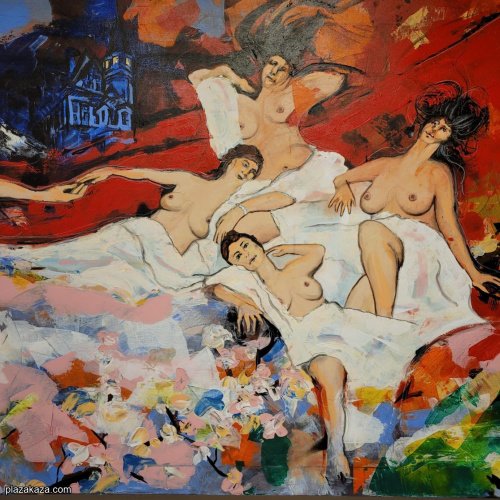 Original Oil and Acryl Painting "There's always light", 120 x 100 cm on linnen canvas, no frame