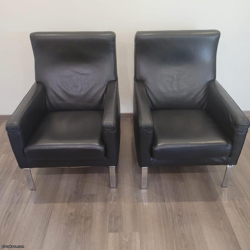 2 leren fauteuils van Molinari
