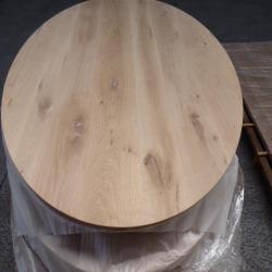 Massief Eikenhouten Ovale tafelbladen te koop. 220 x 110 x 4 cm dik