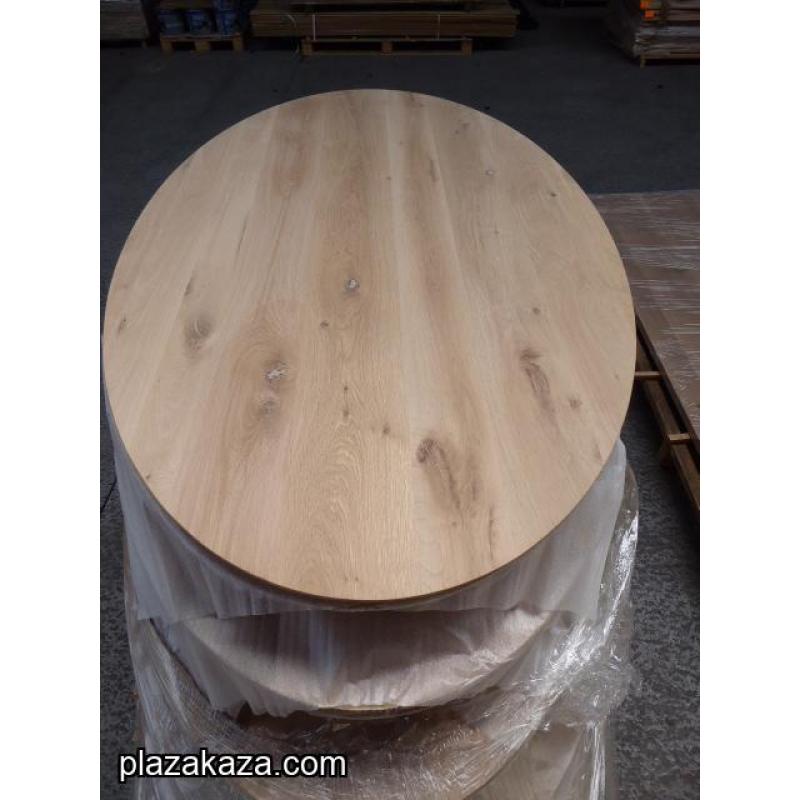 Massief Eikenhouten Ovale tafelbladen te koop. 220 x 110 x 4 cm dik