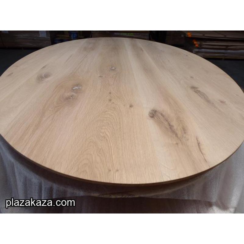 Massief Eikenhouten Ovale tafelbladen te koop. 220 x 110 x 4 cm dik