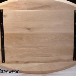Massief Eikenhouten Ovale tafelbladen te koop. 220 x 110 x 4 cm dik