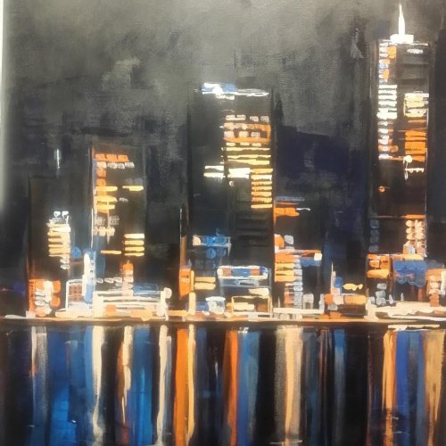 "City Life" acryl on canvas