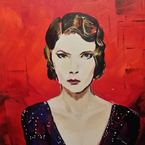 Acryl Painting "Eight" on canvas 40 x 50 cm, No frame