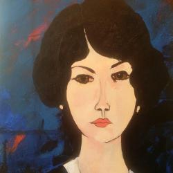 Five acryl painting 40 x 50 cm
