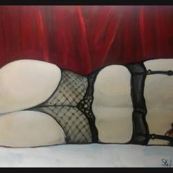 Acryl painting This is not Victoria's Secret  on Paper 70 x 100 cm, No frame